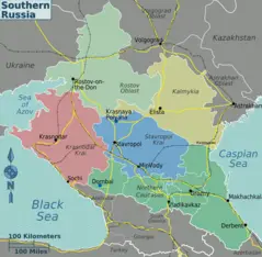 Southern Russia Regions Map2
