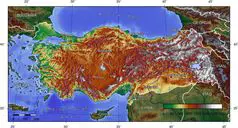 Turkey Topografical Map