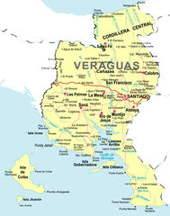 Veraguas Panama Political Map