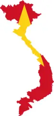 Vietnam Flag Map