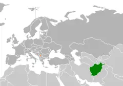 Afghanistan Kosovo Locator