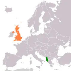 Albania United Kingdom Locator