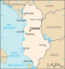 Albanie Carte