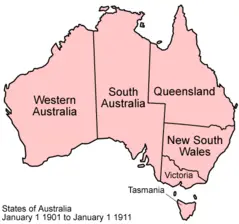 Australia States 1901 1911