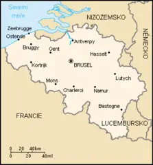 Belgie Mapa