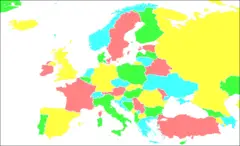 Blankmap Europe2 Coloured