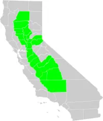California Central Valley County Map