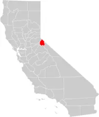 California County Map (alpine County Highlighted)