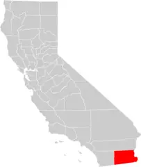 California County Map (imperial County Highlighted)