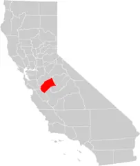 California County Map (merced County Highlighted)