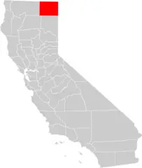 California County Map (modoc County Highlighted)