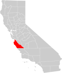 California County Map (monterey County Highlighted)