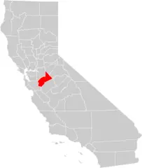 California County Map (stanislaus County Highlighted)