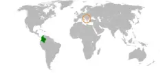 Colombia Kosovo Locator
