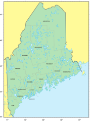 Counties Map of Maine