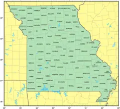 Counties Map of Missouri