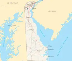 Delaware Reference Map