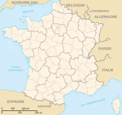 Departements De France Map