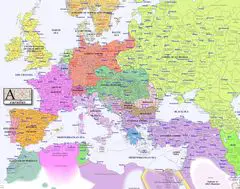 Europe Map 1900
