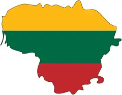 Flag Map of Lithuania