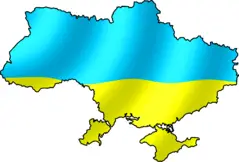 Flagmap of Ukraine