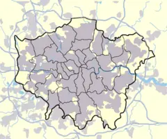 Greater London Outline Map Bw
