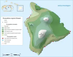 Hawaii Island Ecosystem Native Map Fr