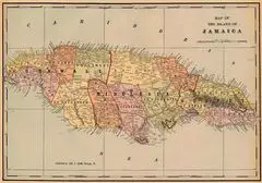 Historical Map Jamaica 1901
