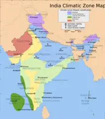 India Climatic Zone Map