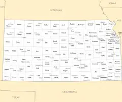 Map of Kansas Highlighting East Central Kansas - Mapsof.Net
