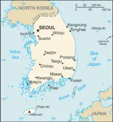 Korea, South Cia Wfb Map