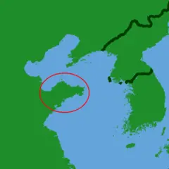 Location of Shandong Peninsula