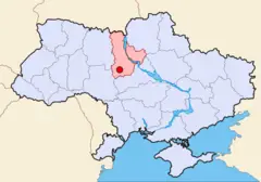 Location of Skvyra City In Ukraine