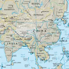 Map of China (physical)