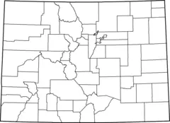 Map of Colorado Counties, Blank