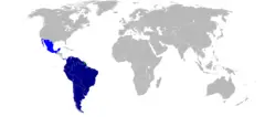 Map of the Union of South American Nations