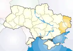 Map of Ukraine Political Simple Donbass