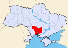 Map of Ukraine Political Simple Oblast Mykolajiw