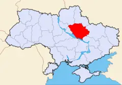 Map of Ukraine Political Simple Oblast Poltawa