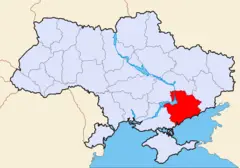 Map of Ukraine Political Simple Oblast Saporischja