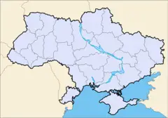 Map of Ukraine Simple Blank