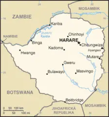 Mapa Zimbabwe