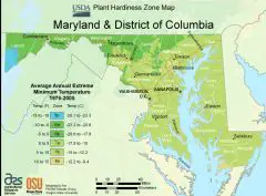 Maryland Plant Hardiness Zone Map
