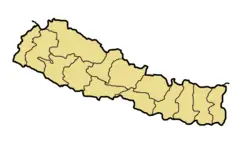 Nepal Divisions Blank