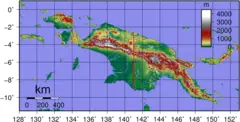 New Guinea Topography