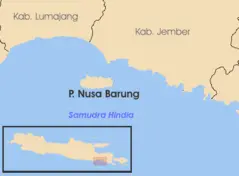 Nusa Barung Map