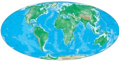 Oval Shaped World Map