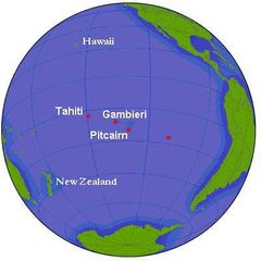 Pacific Ocean Pitcairn Island On Globe View English