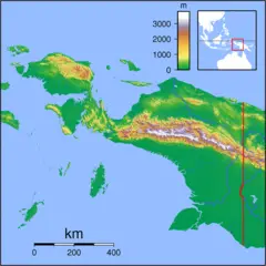 Papua Locator Topography