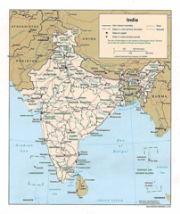 Political Map of India 1996